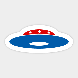 Flying Saucer, UFO Political Icon Sticker